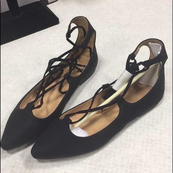 Ann Taylor Loft Black Flats - Picture 1 of 3